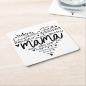 Mama, jij bent kartonnen onderzetters (Schuin)