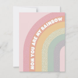 Mama, jij bent mijn Regenboog Feestdagenkaart