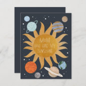 Mama, jij bent mijn Zonneschijn Feestdagenkaart (Voorkant / Achterkant)