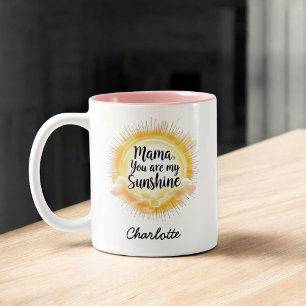 Mama, jij bent mijn zonnetje   Schattigee Moederda Tweekleurige Koffiemok