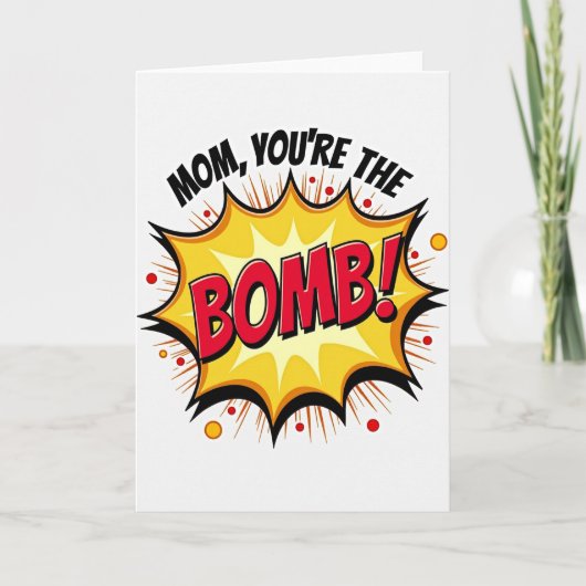 Mama kaart in stripstijl voor Moederdag (Voorkant)
