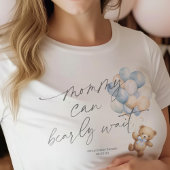 Mama kan bijna wachten, blauwe baby jongen douche t-shirt