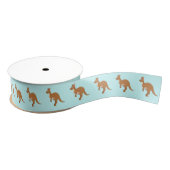 Mama Kangaroo en Baby 1,5 inch. Grosgrain Lint (Spoel)