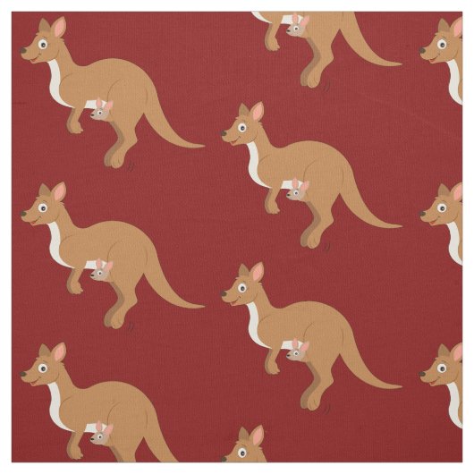 Mama Kangaroo en Joey Stof (Swatch)