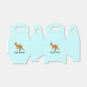 Mama Kangoeroe en Baby in Verjaardag Petten Bedankdoosjes (Uitgevouwen)