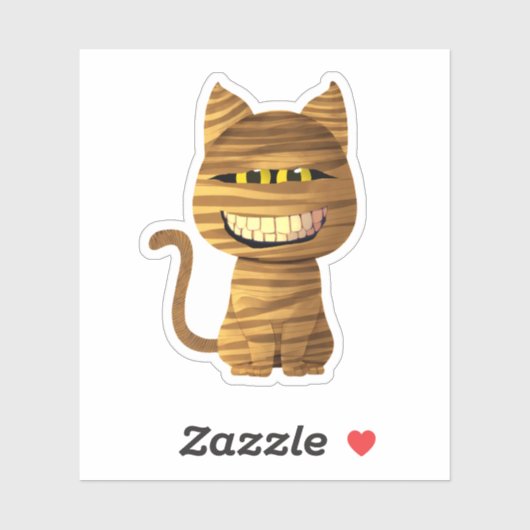 Mama Kat met een Grote Glimlach Sticker (Vel)