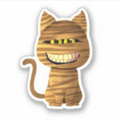 Mama Kat met een Grote Glimlach Sticker (Voorkant)