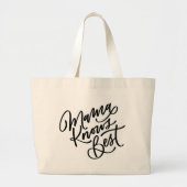 Mama kent Best Hand Lettered Grote Tote Bag (Voorkant)