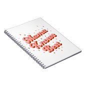 Mama kent Best Pink Brown Sweet Retro Lettering Notitieboek (Rechterzijde)