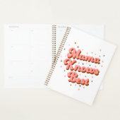 Mama kent Best Pink Brown Sweet Retro Lettering Planner (Display)
