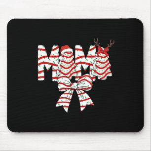 Mama Kerstboom Cake Patroon Coquette Bow Xmas Muismat