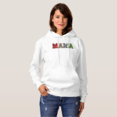Mama Kerstmis Geruite Patroon Ontwerp Hoodie (Voorkant volledig)