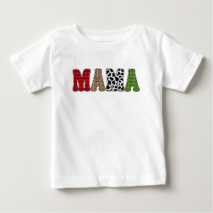 Mama Kerstmis geruite patroonontwerp
