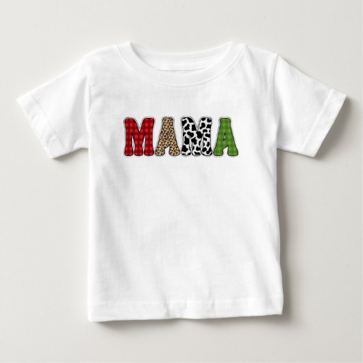 Mama Kerstmis geruite patroonontwerp (Voorkant)