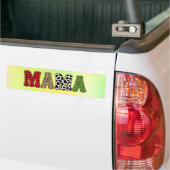 Mama Kerstmis geruite patroonontwerp Bumpersticker (Op Truck)