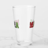 Mama Kerstmis geruite patroonontwerp Glas (Rechts)