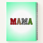 Mama Kerstmis geruite patroonontwerp Notitieboek (Achterkant)