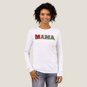 Mama Kerstmis geruite patroonontwerp Tri-Blend Shirt (Voorkant)