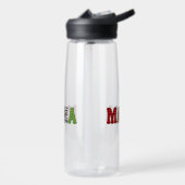 Mama Kerstmis geruite patroonontwerp Waterfles (Links)