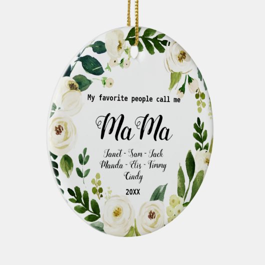 Mama Kerstversiering Keramisch Ornament (Rechts)