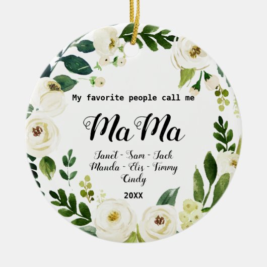 Mama Kerstversiering Keramisch Ornament (Voorkant)