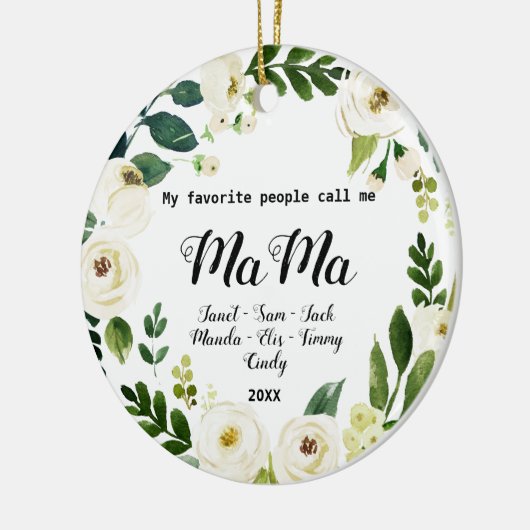 Mama Kerstversiering Keramisch Ornament (Links)