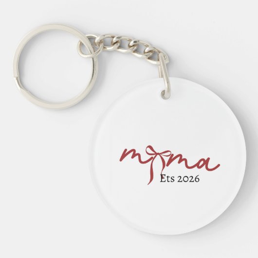 MAMA Keychain 2026 – Minimalist Mama Design, Mom G (Voorkant)
