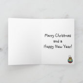 Mama Kissing Santa Christmas Kaart (Binnen)