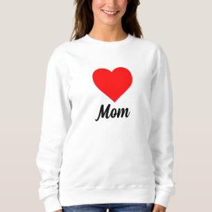 Mama - Klassieke Rode Hart Typografie Trui