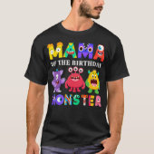 Mama Kleine Monster Kinder 1e Verjaardagsfeestje F T-shirt (Voorkant)