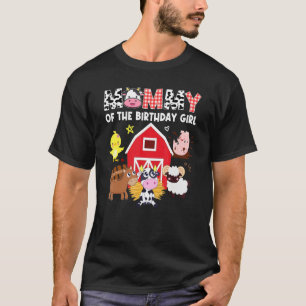 Mama Koe boer Birthday Girl Barnyard Familie Ma T-shirt