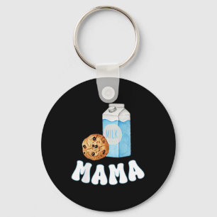 Mama Koekjes Melk Zoete Eén 1e Verjaardag Familie Sleutelhanger