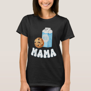 Mama Koekjes Melk Zoete Eén 1e Verjaardag Familie T-shirt
