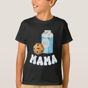 Mama Koekjes Melk Zoete Eén 1e Verjaardag Familie T-shirt