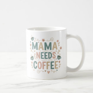 Mama koffiemok | Keramische Moederdag mok met bloe