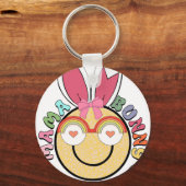 mama konijn (3), retro, vintage sleutelhanger (Voorkant)