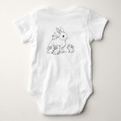 Mama Konijn & Baby's Baby Bodypakje Romper (Achterkant)