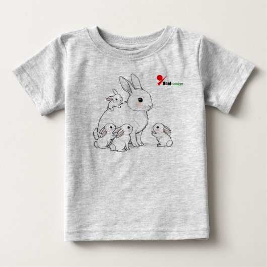 Mama Konijn & Baby's Baby T-Shirt (Voorkant)