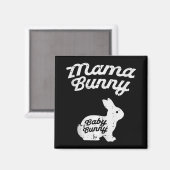 Mama Konijn Cute Zwangerschapsaankondiging Onthull Magneet (Voorkant / Achterkant)