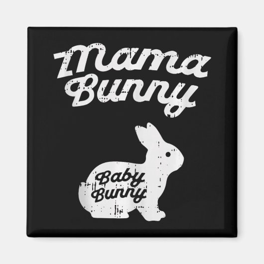 Mama Konijn Cute Zwangerschapsaankondiging Onthull Magneet (Voorkant)
