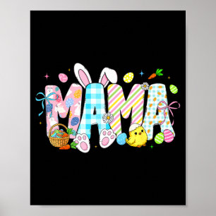 Mama konijn eieren grappig voor moeder vrouwen moe poster