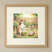Mama Konijn en Baby's Slaapkamer Poster