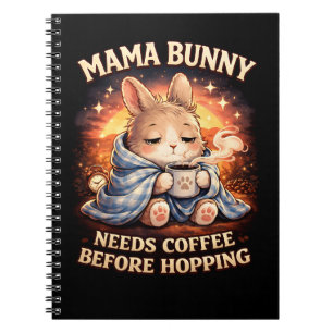 Mama Konijn heeft koffie nodig voor het huppelen Notitieboek