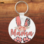 mama konijn, retro, vintage sleutelhanger (Voorkant)