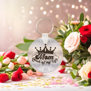 MAMA Koningin van mijn leven Glitter Sleutelhanger