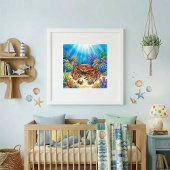 Mama Krab en Baby's Kinderdagverblijf Poster