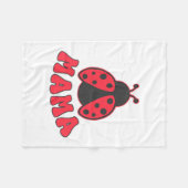 Mama Ladybug First Birthday Girl Family Matching P Fleece Deken (Voorkant (Horizontaal))
