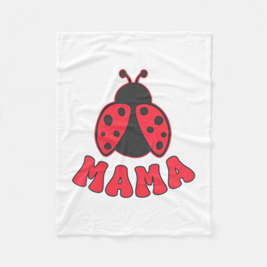 Mama Ladybug First Birthday Girl Family Matching P Fleece Deken (Voorkant)