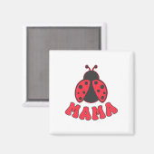 Mama Ladybug First Birthday Girl Family Matching P Magneet (Voorkant / Achterkant)