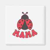 Mama Ladybug First Birthday Girl Family Matching P Magneet (Voorkant)